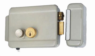 大量供應拉絲仿不銹鋼電控鎖,噴粉電控鎖,1073rf噴粉雙頭電控鎖